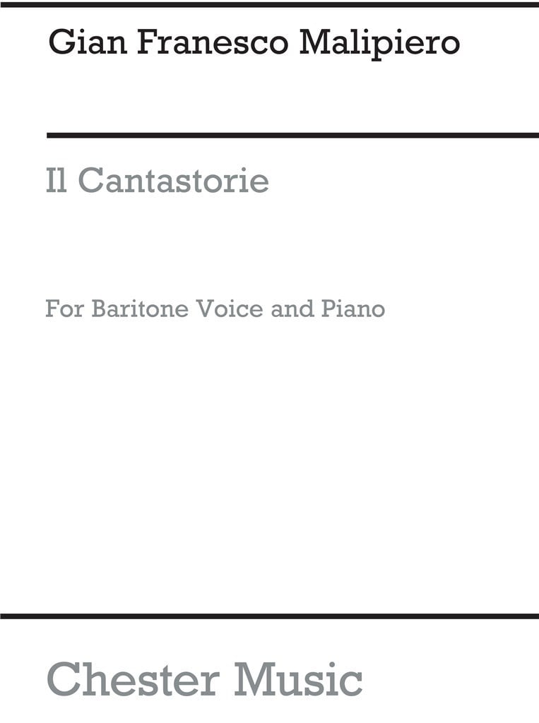 Il Cantastorie Baritone From Sette Canzoni